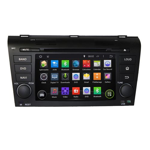 Android 5 system 4 Core 8 Inches Car dvd Player with DVR ,Radio for MAZDA 2 010-2012