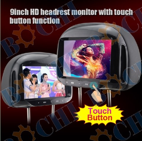 car monitor car headrest monitor 9inch HD headrest monitor with TFT LED