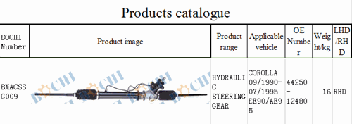 steering gear for COROLLA 09/1990-07/1995 EE90/AE95