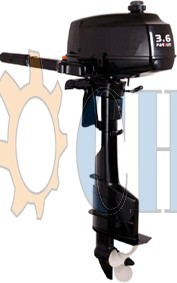 2 Stroke 1 Cylinder 3.6HP Outboard Engine with Long Shaft