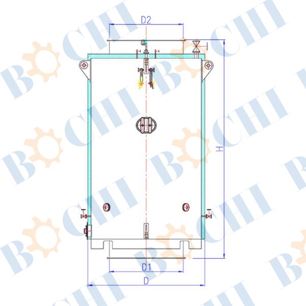 LFY Marine Vertical Gas-tube Exhaust Gas Boiler Size