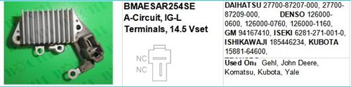 DAIHATSU 27700-87207-000, 27700-87209-000, DENSO 126000-0600, 126000-0760, 126000-1160,