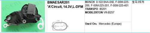 regulator BOSCH 0-122-9AA-0X0, F-00M-225-200, F-00M-225-201, F-00M-225-401