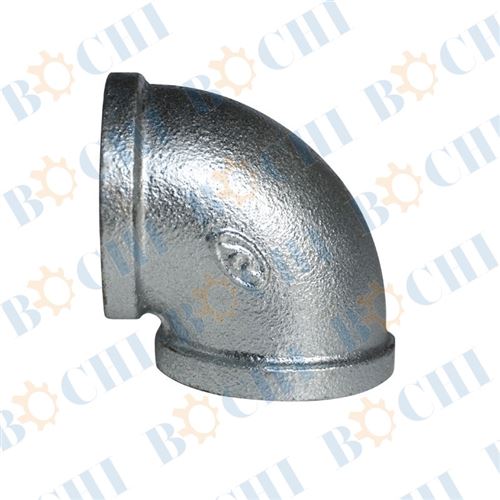 Malleable cast iron 90°galvanized elbow